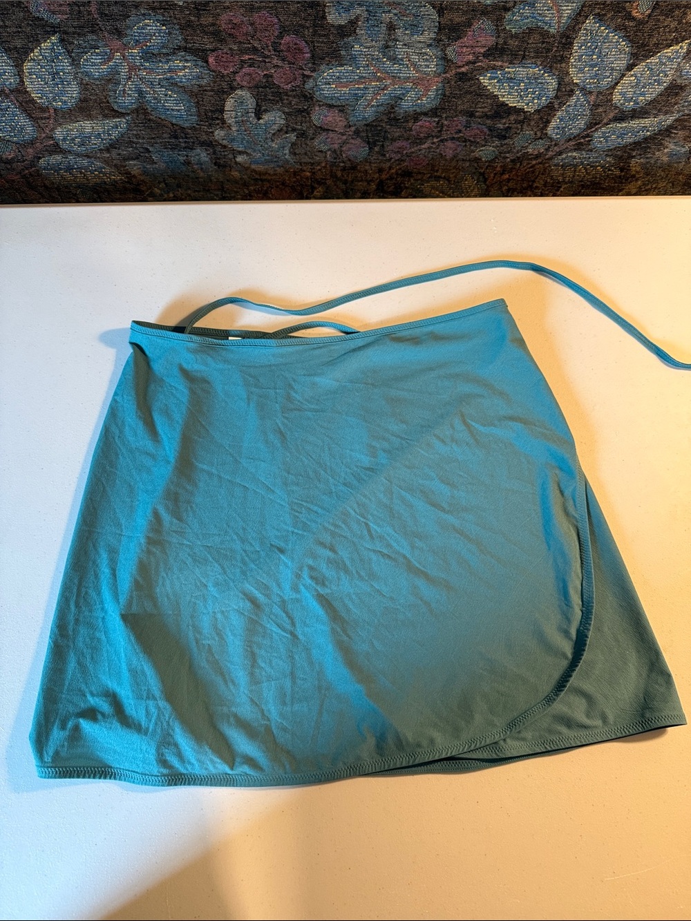 Outdoor Voices Aqua Athletic Mini Skirt with Side Tie